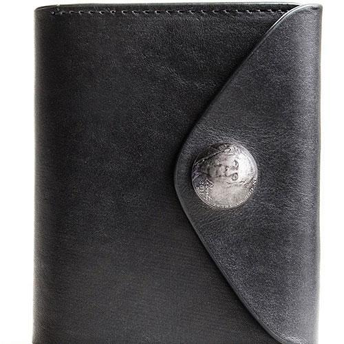 Genuine Leather Mens Cool billfold Leather Wallet Men Small Wallets Bifold for Men