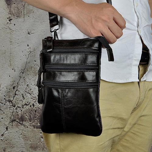 Leather Belt Pouch Mens Small Cases Waist Bag Hip Pack Belt Bag Fanny Pack Bumbag for Men