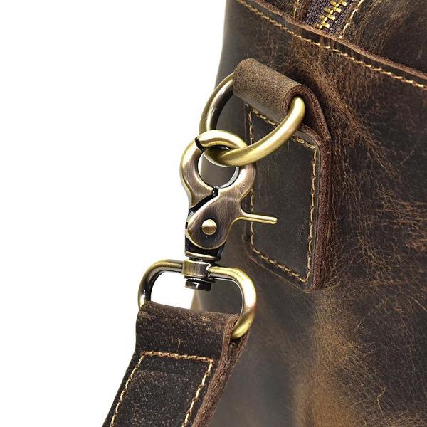 Genuine Leather Mens Cool Weekender Bag Travel Bag Duffle Bags Overnight Bag Holdall Bag for men