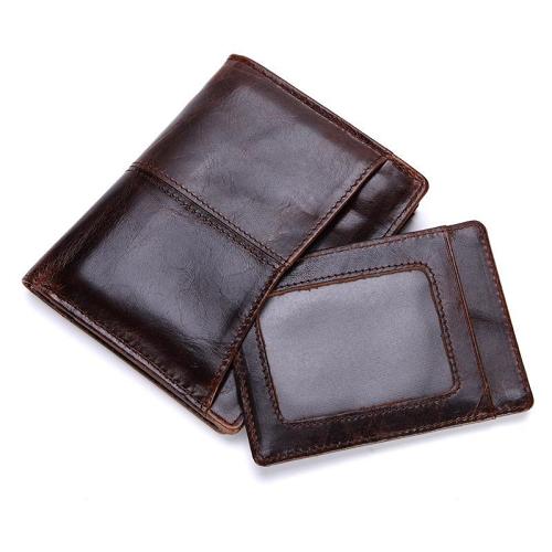 Vintage Mens Wallet billfold Slim Bifold Wallet Genuine Leather Card Wallet for Men