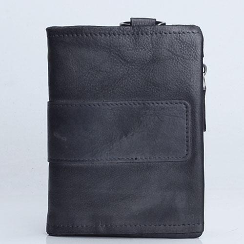 Handmade Mens Chain Biker Wallet Cool billfold Leather Wallet Men Small Wallets for Men