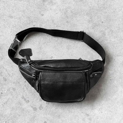 Casual Black MENS LEATHER FANNY PACK FOR MEN Cool BUMBAG Brown WAIST BAGS For Men