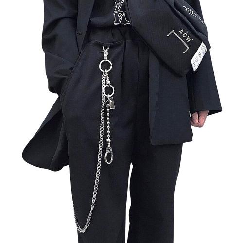 Fashion Men's Women's Self Defense Long Hip Hop Pants Chain Biker Wallet Chain For Men