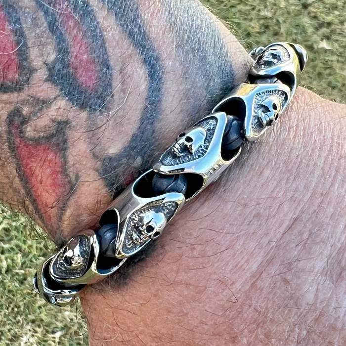 Skull Portrait Bracelet - B106 CLEARANCE