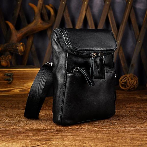 Leather Belt Pouch Mens Small Cases Waist Bag Hip Pack Belt Bag Fanny Pack Bumbag for Men
