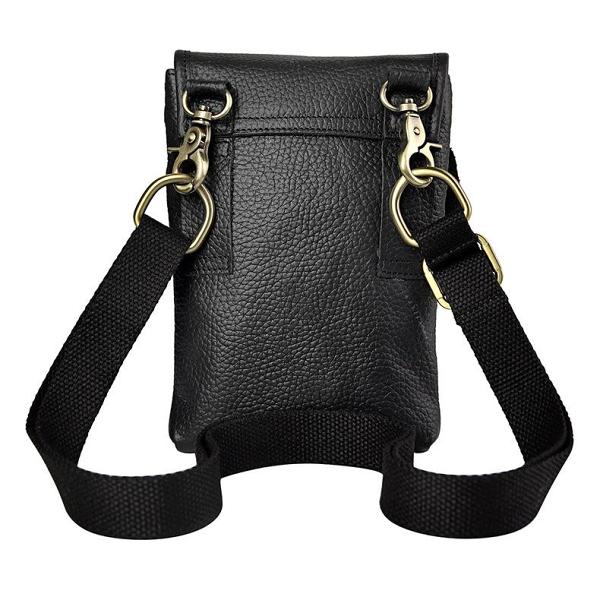 Leather Belt Pouch Mens Cases Waist Bag Hip Pack Belt Bag Fanny Pack Bumbag for Men