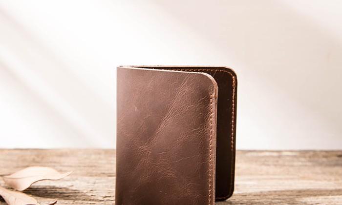 Cool Leather Mens Small Wallets Bifold Slim Front Pocket Wallet for Men