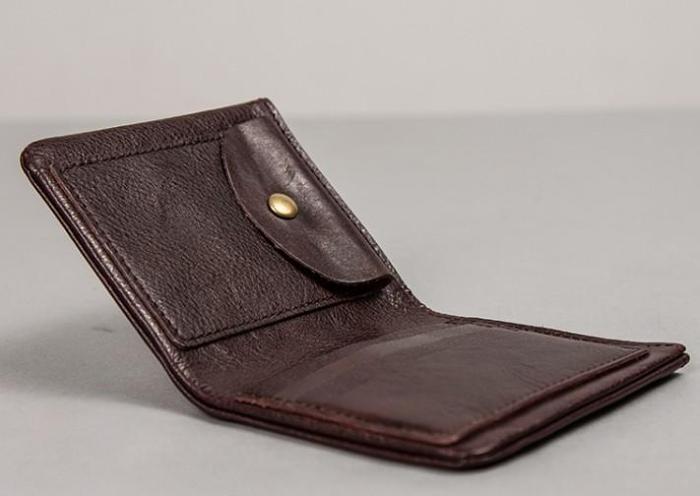 Cool Leather Men Small Wallet Bifold Small Wallet for Men