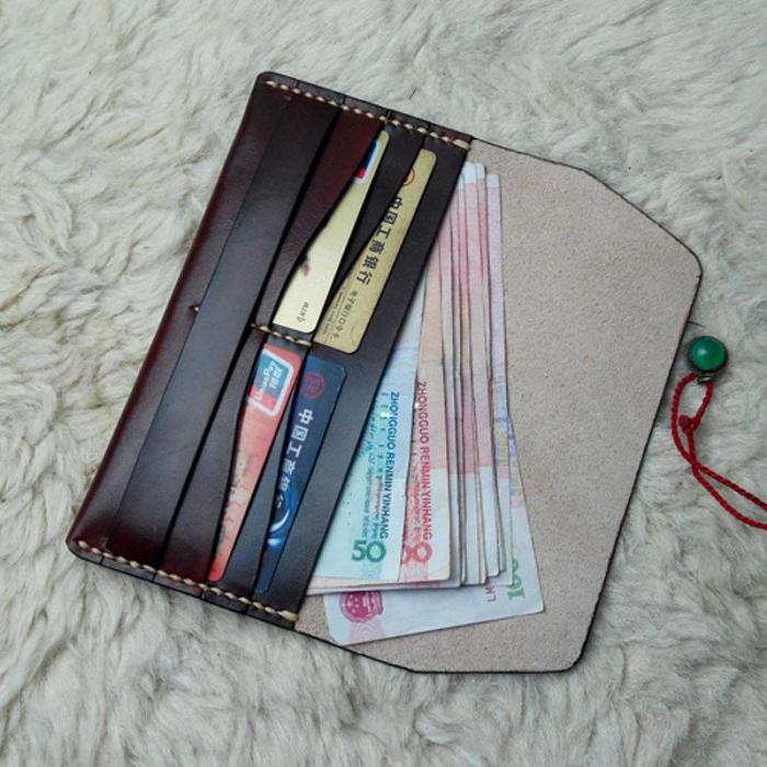Cool Leather Bifold Mens Long Wallet Leather Long Wallets for Men
