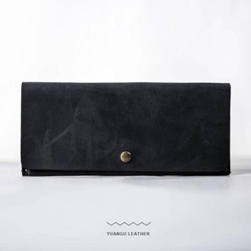 Leather Long Wallets for men Slim Bifold Vintage Men Long Wallet