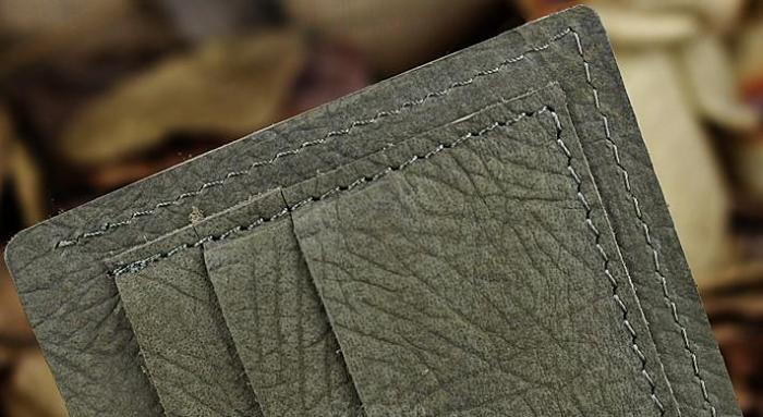 Handmade Leather Mens Cool Slim Leather Wallet Men billfold Wallets Bifold for Men