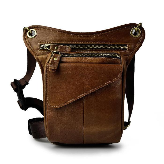 Cool Cell Phone Holsters Leather Belt Pouches for Men Leg Drop Bag waist BAG Shoulder Bag For Men