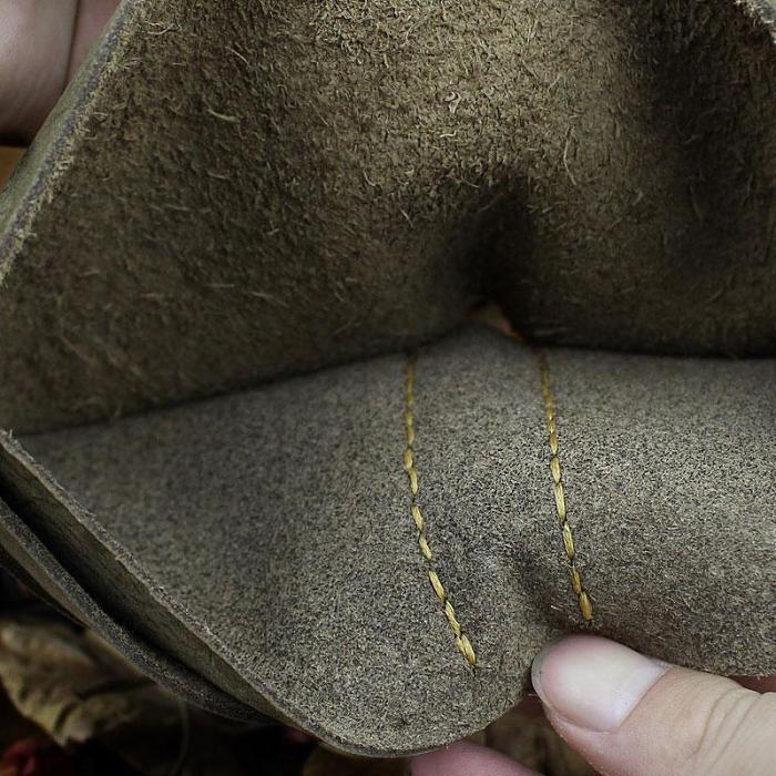 Handmade Leather Mens Cool Slim Leather Wallet Men billfold Wallets Bifold for Men