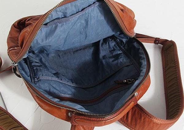 Handmade Leather Mens Cool Backpack Sling Bag Large Black Travel Bag Hiking Bag for men