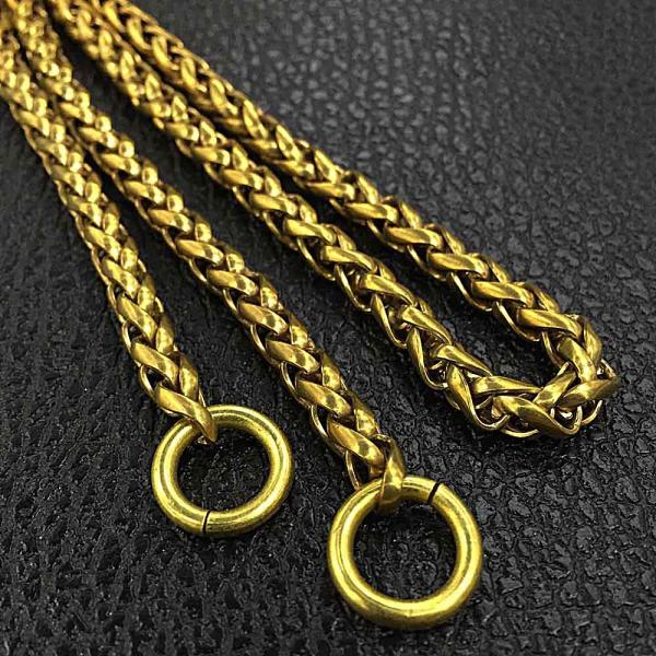 Fashion Brass 18 Mens Rings Key Chain Pants Chain Wallet Chain Motorcycle Wallet Chain for Men