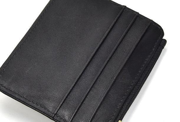 Cool Leather Mens Wallet Slim Wallet Card Front Pocket Wallet for Men