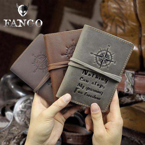 Handmade Leather Mens Cool Short Wallet Passport Card Holder Small Card Slim Wallets for Men