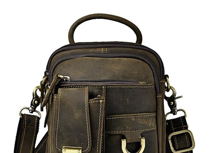 Vintage Leather Belt Pouches for Men Waist Bag BELT BAG Shoulder Bags For Men