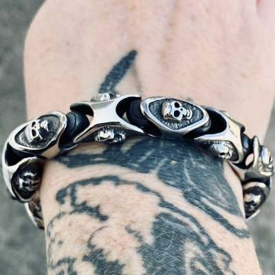 Skull Portrait Bracelet - B106 CLEARANCE