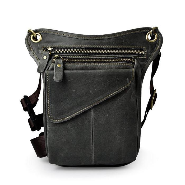 Cool Cell Phone Holsters Leather Belt Pouches for Men Leg Drop Bag waist BAG Shoulder Bag For Men