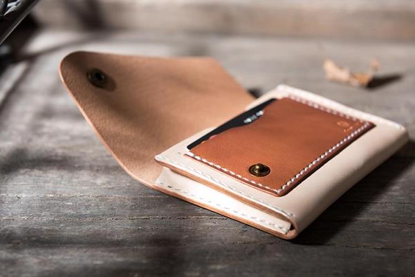 Handmade Leather Mens Cool Short Wallet Card Holder Small Card Slim Wallets for Men