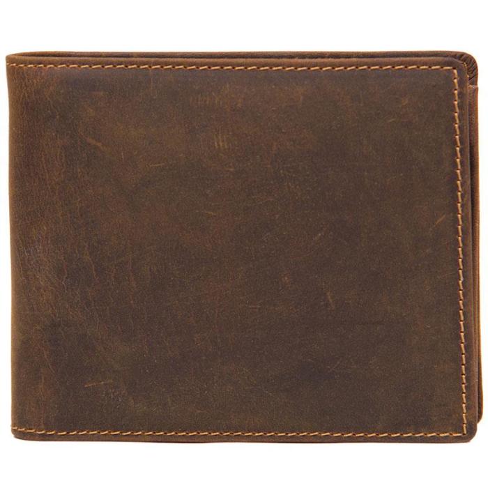 Leather Mens Vintage Leather Wallet Men Small Wallets Bifold for Men