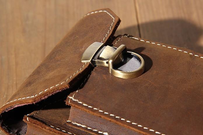 Leather Belt Pouch Mens Small Cases Waist Bag Hip Pack Belt Bag Fanny Pack Bumbag for Men