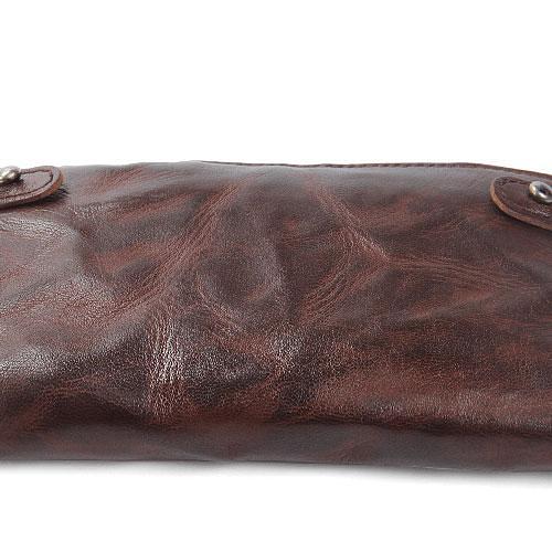 Handmade Leather Mens Cool Long Leather Wallet Bifold Clutch Wallet for Men