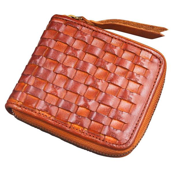 Handmade Leather Braided Mens billfold Wallet Cool Leather Wallet Slim Wallet for Men