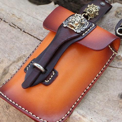 Leather Belt Pouch Mens Small Cases Waist Bag Hip Pack Belt Bag Fanny Pack Bumbag for Men