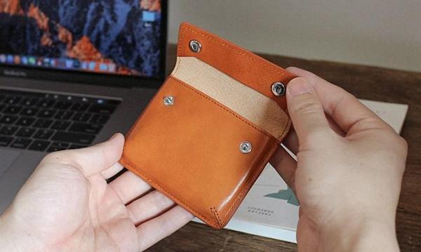 Leather Mens Card Wallet Slim Front Pocket Wallet Small Change Wallets for Men