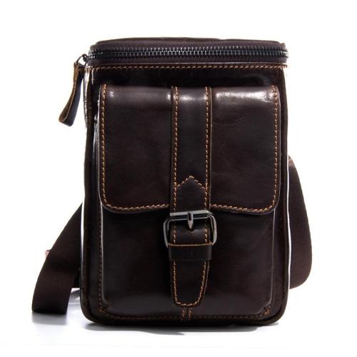 Leather Belt Pouch Mens Waist Bag Shoulder Bag for Men