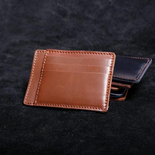 Genuine Leather Mens Cool Slim Front Pocket Wallet Leather Wallet Men Small Wallets  for Men
