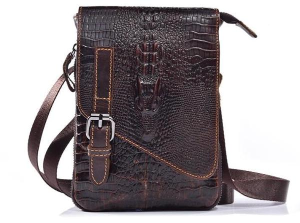 Cool Mens Leather Small Side Bag Belt Pouch Waist Pouch Holster Belt Case for Men