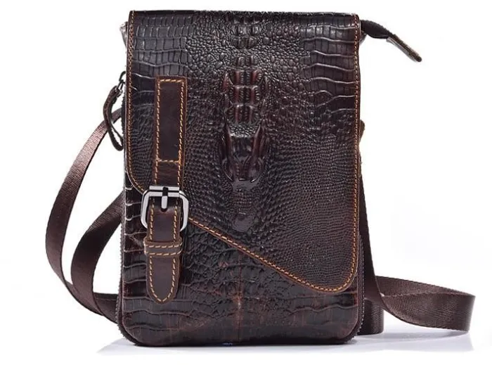 Cool Mens Leather Small Side Bag Belt Pouch Waist Pouch Holster Belt Case for Men