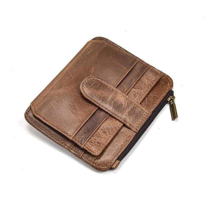 Cool Leather Mens Wallet Slim Wallet Card Front Pocket Wallet for Men