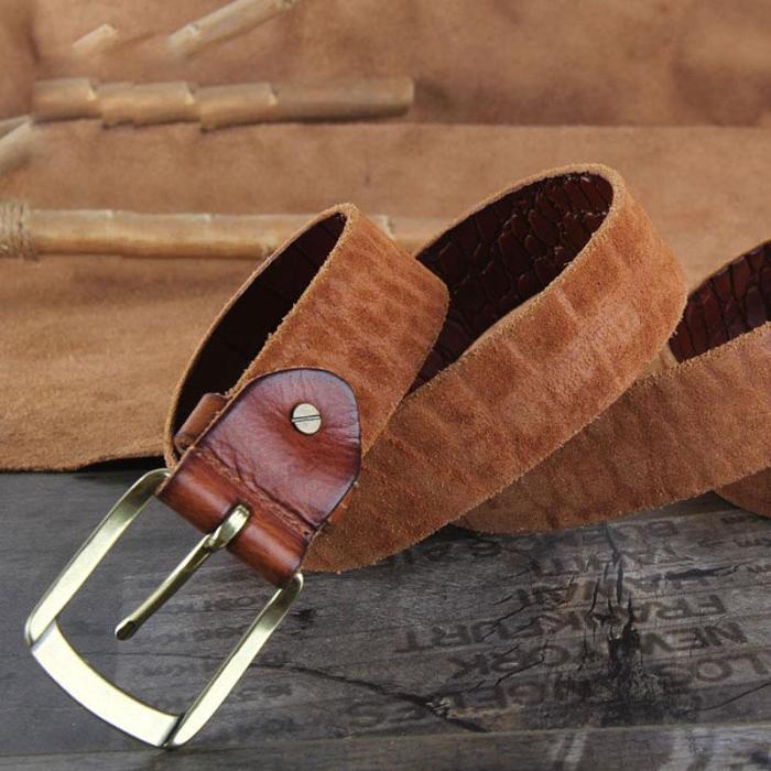 Genuine Leather Punk Rock Biker Trucker Mens Belt Men Black Coffee Belt for Men