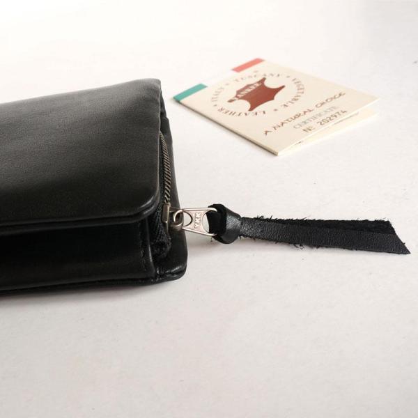 Cool Black Mens Leather Bifold Long Wallet Phone Soft Leather Long Wallet for Men