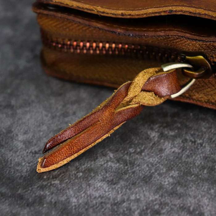 Vintage Leather Men's billfold Key Wallet Brown Key Case Card Wallet For Men