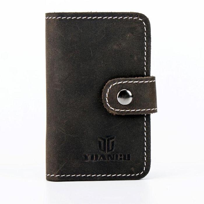 Men Leather Key Holder Key Wallet Bifold Small Key Holder Wallet for Men
