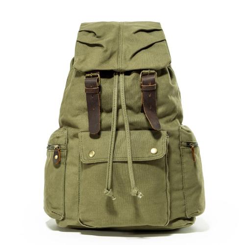 Canvas  Women Mens 18 Brown Travel Backpack Green Computer Bag College Backpack for Men