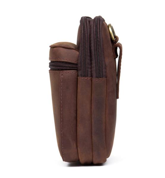 Leather Belt Pouch Mens Small Cases Waist Small Bag for Men
