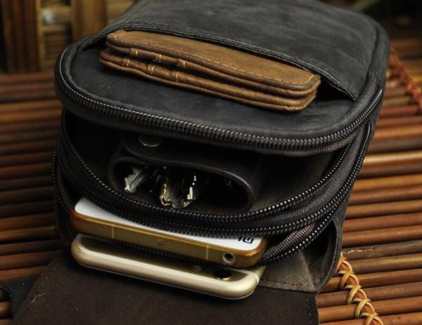 Vintage Leather Belt Pouches for Men Waist Bags BELT BAG For Men