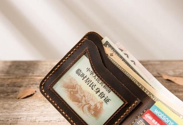 Cool Leather Mens Coffee Slim Small Wallet Bifold Vintage billfold Wallet for Men