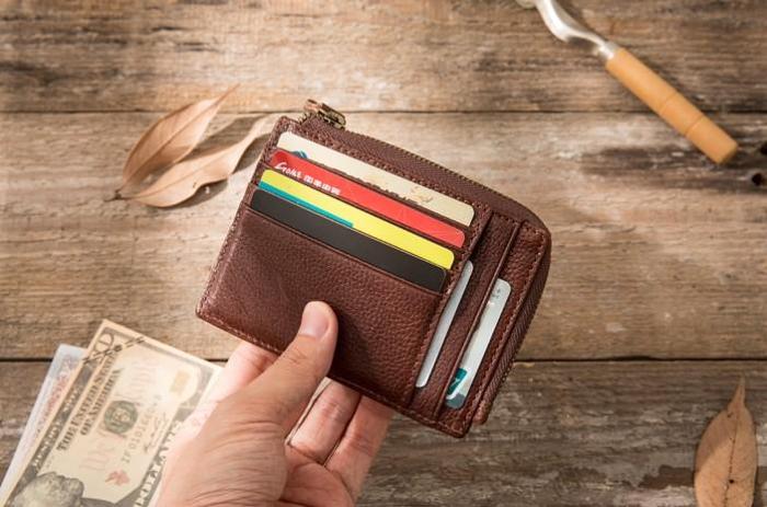 Leather Mens Slim Card Holder Front Pocket Wallets Card Wallets for Men