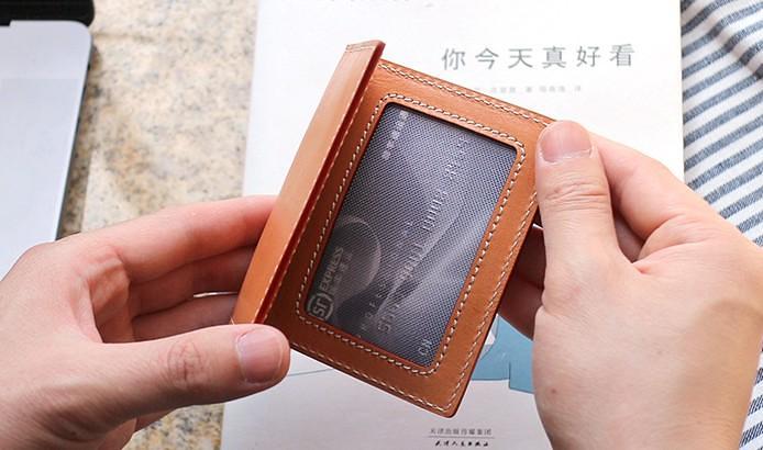 Leather Mens Card Wallets Small Wallet Slim Wallet Front Pocket Wallet for Men