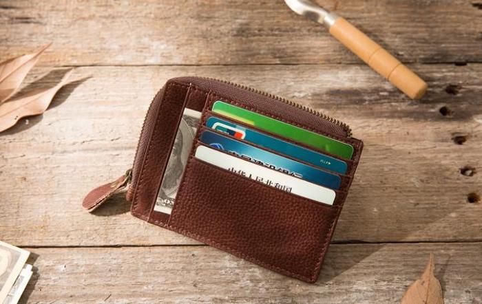 Leather Mens Slim Card Holder Front Pocket Wallets Card Wallets for Men