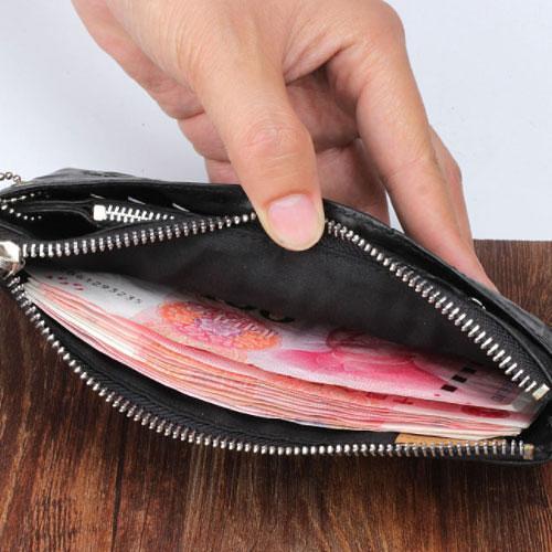 Handmade Leather Mens Cool Long Leather Wallet Detachable Clutch Wallet for Men