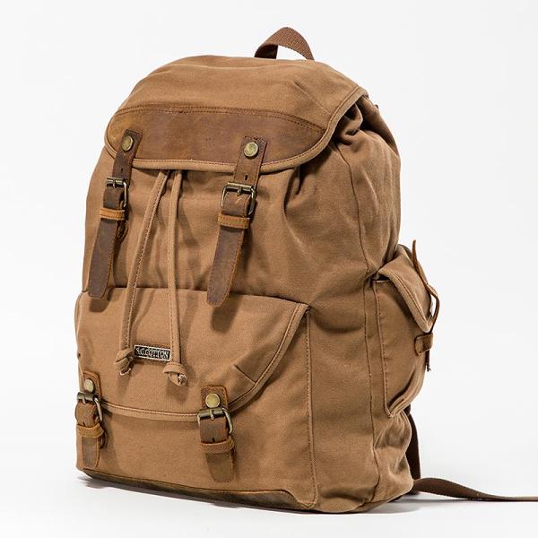 Canvas Leather Mens Women 16 Black Travel Backpack Khaki Computer Bag College Backpack for Men
