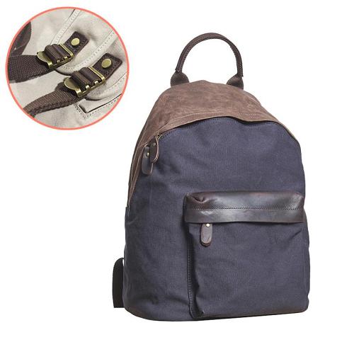 Cool Gray Canvas Travel Bag Mens Backpack Canvas Canvas School Bag for Men